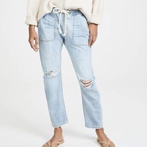 One Teaspoon Shabbies Drawstring Boyfriend Jeans - medium - Hustler Blue
